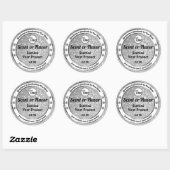 Luxurieuze Silver Glitter Stars Product Labels Log (Vel)