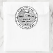 Luxurieuze Silver Glitter Stars Product Labels Log (Tas)