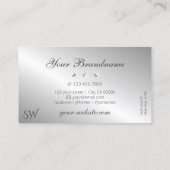 Luxurieuze Silver Sparkle Diamonds Elegant Visitekaartje (Achterkant)