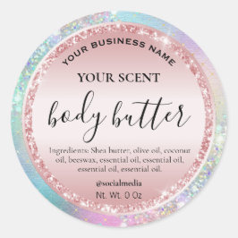 Luxurieuze Unicorn kleurde Body Butter Labels