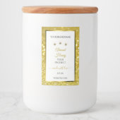 Luxurieuze White Gold Glitter Product Labels juwel Voedselcontainer Etiket (Voorkant)