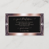 Luxurieuze zwarte Roos Gold Sparkle Jewelen met Lo Visitekaartje (Achterkant)