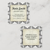 Luxurievormig patroon vierkante visitekaartje (Voorkant / Achterkant)
