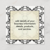Luxurievormig patroon vierkante visitekaartje (Achterkant)