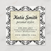 Luxurievormig patroon vierkante visitekaartje (Voorkant)