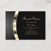 Luxuriezwart en goud met Monogram Diamonds Visitekaartje (Achterkant)