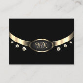 Luxuriezwart en goud met Monogram Diamonds Visitekaartje (Voorkant)