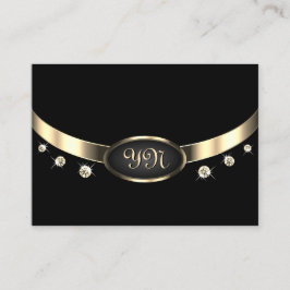 Luxuriezwart en goud met Monogram Diamonds Visitekaartje