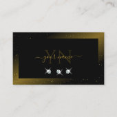 Luxuriezwart goudsdiamanten monogram visitekaartje (Voorkant)