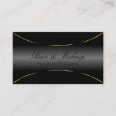 Luxuriezwart met Gold Border Chic en Elegant Visitekaartje (Voorkant)