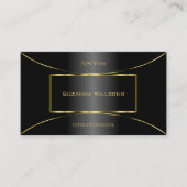 Luxuriezwart met Gold Decor Noble en Elegant Visitekaartje (Voorkant)