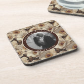 Luxurious Anemones Petal Vineyard Wedding Bier Onderzetter (Linkerzijde)