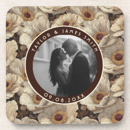 Luxurious Anemones Petal Vineyard Wedding Bier Onderzetter