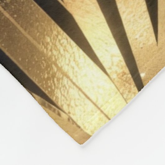 Luxurious Art Deco Geometric Gold and Black Fleece Deken (Hoek)