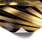 Luxurious Art Deco Geometric Gold and Black  Perfect Poster (Hoek)