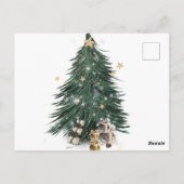 Luxurious, artistic design with a festive tree briefkaart (Achterkant)
