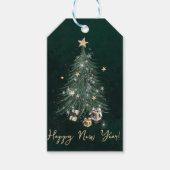 Luxurious, artistic design with a festive tree cadeaulabel (Voorkant)