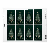 Luxurious, artistic design with a festive tree etiket (Full Sheet)