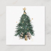 Luxurious, artistic design with a festive tree informatiekaartje (Achterkant)