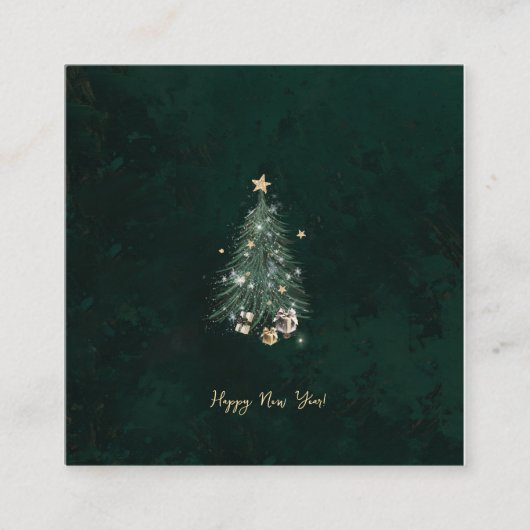 Luxurious, artistic design with a festive tree informatiekaartje (Voorkant)