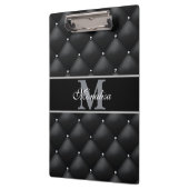 luxurious black design monogramed personalized klembord (Links)
