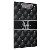 luxurious black design monogramed personalized klembord (Rechts)