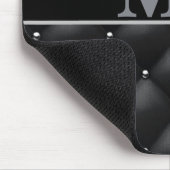 luxurious black design monogramed personalized muismat (Hoek)