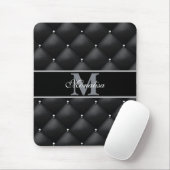 luxurious black design monogramed personalized muismat (Met muis)