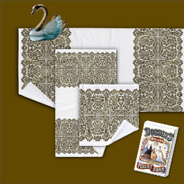 LUXURIOUS BLACK GOLD Lace op white Bath Towel Set Bad Handdoek