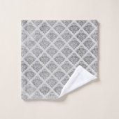 LUXURIOUS Black Silver Grey HAMPTON TOWEL SET Bad Handdoek (Wasdoekje)