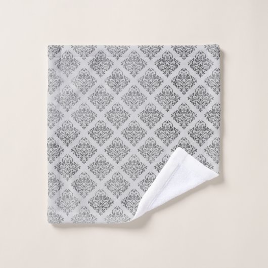 LUXURIOUS Black Silver Grey HAMPTON TOWEL SET Bad Handdoek (Wasdoekje)