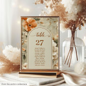 Luxurious Boho Terracotta Beige Olive Table Number Kaart