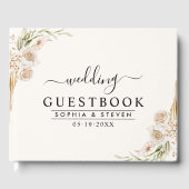 Luxurious Boho Wedding with Subtle Floral Accents Gastenboek (Voorkant)