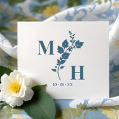 Luxurious Botanical Embellishment Wedding Initials Rubberstempel