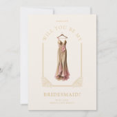 Luxurious Bridesmaid Pink Dress Ornamental Dome (Voorkant)