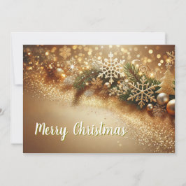 Luxurious Christmas Background with Golden Bokeh Feestdagenkaart