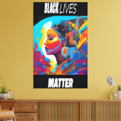 Luxurious Empowered Colors Black Lives Matter Canvas Afdruk (Insitu (Woonkamer))