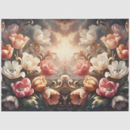 Luxurious Ethereal Baroque Floral Decoupage Tissuepapier