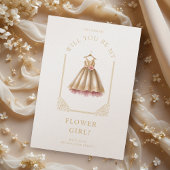 Luxurious Flower Girl Pink Dress Ornamental Dome