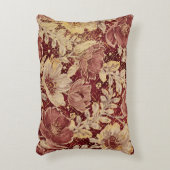 Luxurious Flowers,Gold Maroon, Elegant Beautiful Accent Kussen (Voorkant(Verticaal))