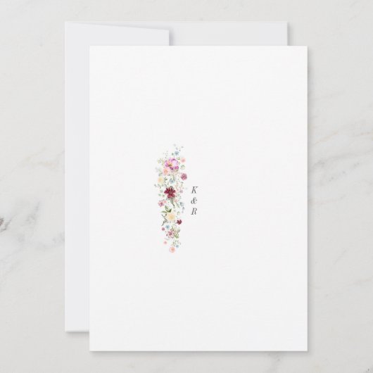 Luxurious Garden Floral Save the Date (Achterkant)