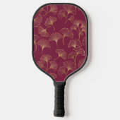 Luxurious Gold Ginkgo Leaves on Deep Burgundy (1) Pickleball Paddle (Achterkant)