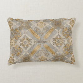 Luxurious, Gold Grey Beigi Ornament , Elegant Accent Kussen
