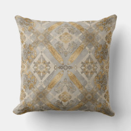 Luxurious, Gold Grey Beigi Ornament , Elegant Kussen