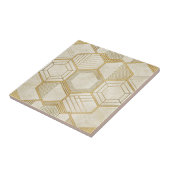 Luxurious Gold Hexagon Pattern - Marble Texture 2 Tegeltje (Zijkant)