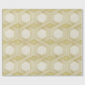Luxurious Gold Hexagon Pattern - Marble Texture Cadeaupapier (Vlak)