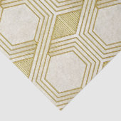 Luxurious Gold Hexagon Pattern - Marble Texture Tissuepapier (Detail)
