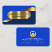 Luxurious Gold Wave Layers Boutique Visitekaartje (Voorkant / Achterkant)