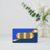 Luxurious Gold Wave Layers Boutique Visitekaartje (Staand voorkant)
