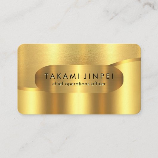 Luxurious Gold Wave Layers CEO Visitekaartje (Voorkant)
